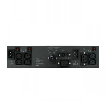 ABB PowerValue 11 RT Bypass PDU 16A - 1U Rackmount-Stromverteilungseinheit mit manuellem Bypass, 1x C19 & 4x C13 Ausgänge, IEC C20 Eingang