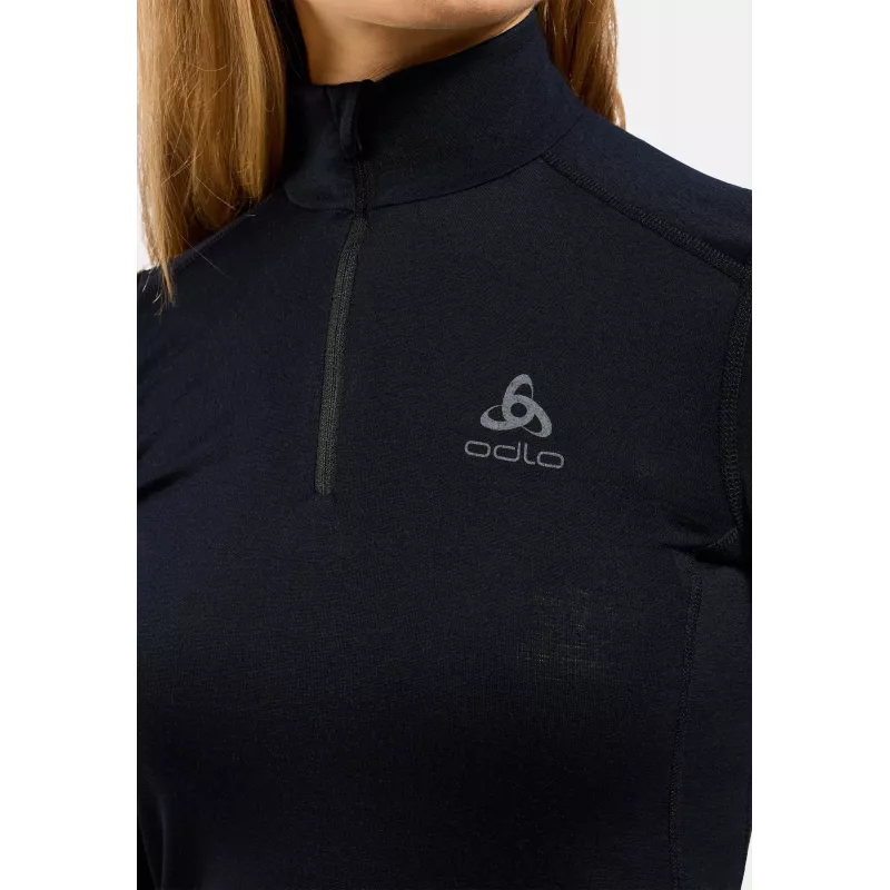 ODLO Damen Merino 200 Thermoshirt - Schwarz, XS