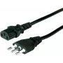 VALUE Netzkabel Italien Typ L auf IEC C13 1m Schwarz
