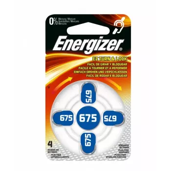Energizer Zink-Luft Hörgerätebatterien Größe 675 (AZ675DP-4 TL4)