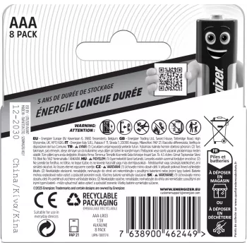 Energizer Everyday AAA/LR03 Alkaline-Batterien, 8er-Pack (DHP8)