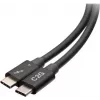C2G 2,5 Fuß Thunderbolt 4 USB-C Kabel - 40Gbps, 100W PD, 8K, Schwarz
