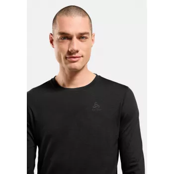 Odlo Merino 200 BL Top Crew Neck LS Herren-Unterhemd - Schwarz
