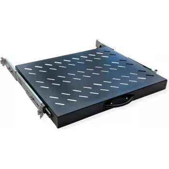 VALUE 19" ausziehbarer Fachboden für Racks bis 800 mm Tiefe, 420 x 568 mm, 25 kg Traglast