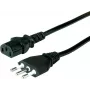 VALUE Italienisches Netzkabel C13 auf Typ L 5m Schwarz
