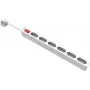 VALUE 6-fach Steckdosenleiste, Eurostecker (2-polig), mit Schalter, 1,5 m, Weiß