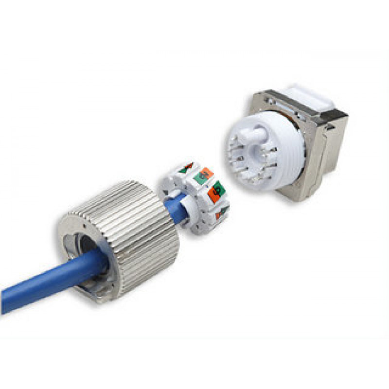 Intellinet 167222 Cat6 FTP RJ45 Keystone Jack, werkzeuglos, geschirmt, Zinklegierung
