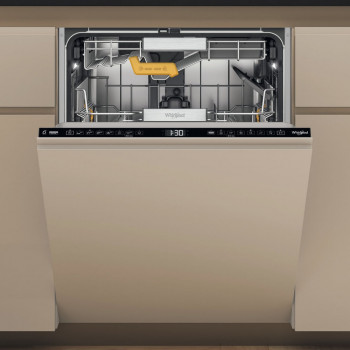 Whirlpool W8I HF58 TU UK Vollintegrierter Geschirrspüler, 14 Maßgedecke, Energieklasse C, 40 dB, 8 Programme, Natürliche Trocknung, Dritte Ebene, AquaStop, Digitaldisplay, Invertermotor