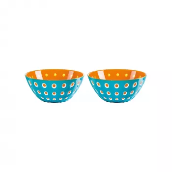 Guzzini Le Murrine 2er-Schalen-Set 12 cm Blau/Orange