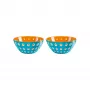 Guzzini Le Murrine 2er-Schalen-Set 12 cm Blau/Orange