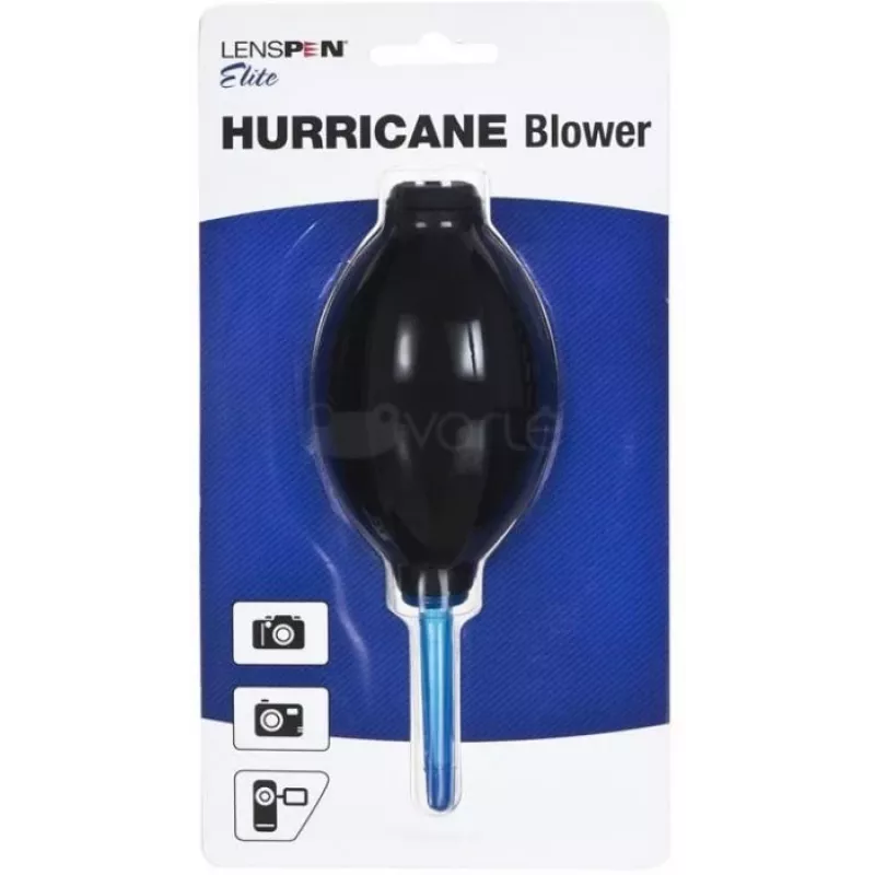 Lenspen HB-1 Luftgebläse für die optische Reinigung, Silikonball, kratzfeste Düse, Schwarz mit roter Spitze