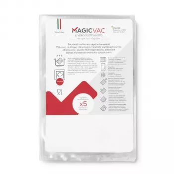 MagicVac 50 Vakuumierbeutel 40x60 cm (50 Stück) – Universelle geprägte Lebensmittelaufbewahrungsbeutel für externe Vakuumiergeräte