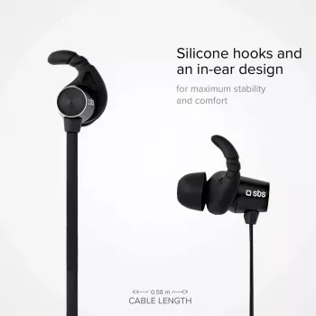 SBS TEEARBT501K Kabellose Bluetooth In-Ear-Kopfhörer mit Mikrofon, Schwarz