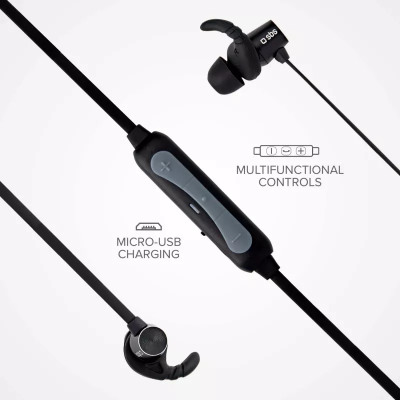 SBS TEEARBT501K Kabellose Bluetooth In-Ear-Kopfhörer mit Mikrofon, Schwarz