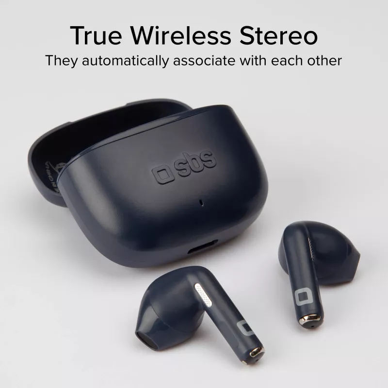 SBS Go Pods kabellose TWS-Ohrhörer, Dunkelblau (TEEARTWSGOPODSG)