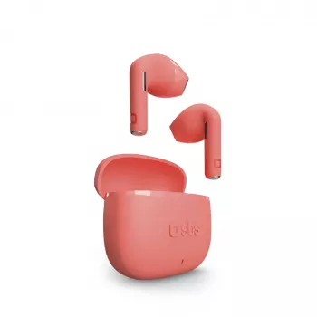 SBS TEEARTWSGOPODSR True Wireless Stereo Ohrhörer mit Ladecase, Bluetooth 5.0, Touch Control, Rot