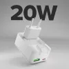 SBS TETRGANUSBTCFOLD20W 20W GaN USB-C faltbares Wandladegerät Weiß