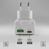SBS TETRGANUSBTCFOLD20W 20W GaN USB-C faltbares Wandladegerät Weiß