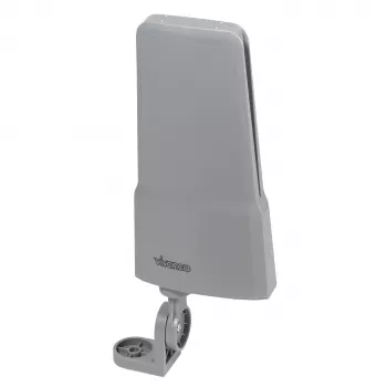 Vivanco VVANOUT42DBG Aktive Außenantenne für DAB/DAB+ und DVB-T/DVB-T2, 42 dB Verstärkung, F-Stecker, Schwarz/Grau