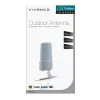 Vivanco VVANOUT42DBG Aktive Außenantenne für DAB/DAB+ und DVB-T/DVB-T2, 42 dB Verstärkung, F-Stecker, Schwarz/Grau