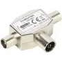 Vivanco geschirmter 2-fach TV-Antennenverteiler, Koaxial-Buchse auf 2 Stecker (VVANSHILD2M1F)