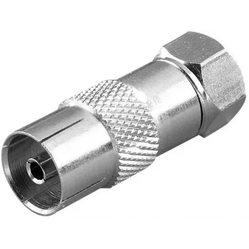 Vivanco Adapter F-Stecker auf Koaxialbuchse (VVSATCOAXSATMF)