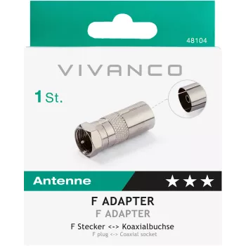 Vivanco Adapter F-Stecker auf Koaxialbuchse (VVSATCOAXSATMF)