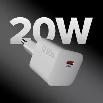 SBS 20W USB-C PD Wandladegerät - Weiß