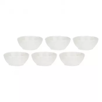 LA PORCELLANA BIANCA LUNIA Set mit 6 Porzellanschalen 12 cm Weiß