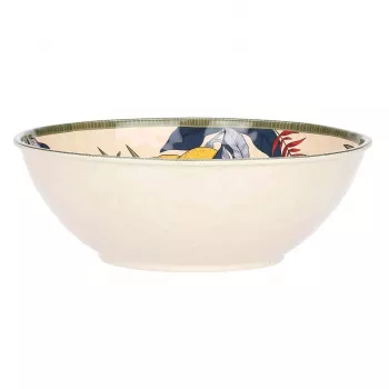 ROSE&TULIPANI LIMU Große weiße Salatschüssel - 36 cm Steinzeug