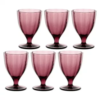 ROSE&TULIPANI Set aus 6 Amami Gläsern - Lila, 300 ml