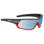 Salice 016RWX RWX Photochrome Radsport-Sonnenbrille Schwarz/Rot mit klarer Ersatzscheibe