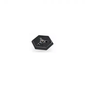 Manfrotto 030-14 Sechseckige Schnellwechselplatte für RC0-System, Aluminium, Schwarz