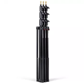 Manfrotto 1004BAC-3 Luftgefederter 4-Sektionen Lichtstativ-Set (3er-Pack, Schwarz)