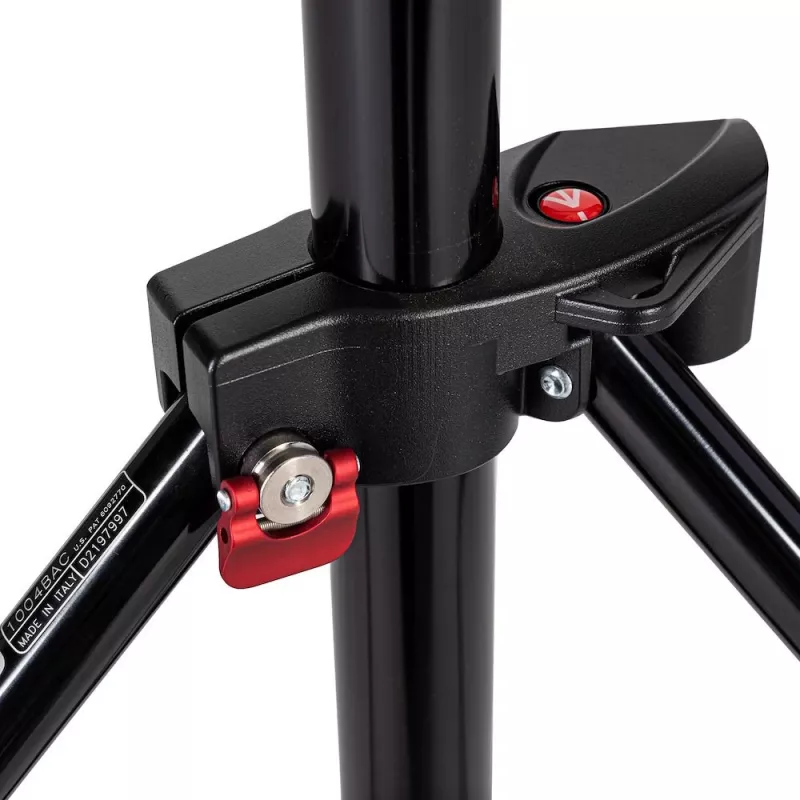 Manfrotto 1004BAC-3 Luftgefederter 4-Sektionen Lichtstativ-Set (3er-Pack, Schwarz)