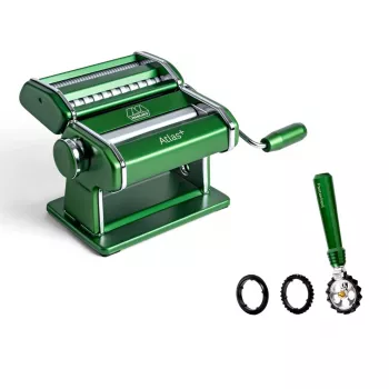 Marcato Atlas+ mit Pastawheel grüne manuelle Nudelmaschine