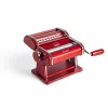 Marcato Atlas+ Nudelmaschine Rot - Manuelle Nudelmaschine mit 10 Dickenstufen, verchromter Stahlkörper, eloxierte Aluminiumwalzen, inklusive Lasagne-, Fettuccine-, Tagliolini-Aufsätze, Tischklemme, hergestellt in Italien
