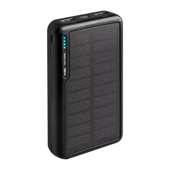 SBS Solar Power Bank 20000 mAh Fast Charge Schwarz