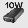 SBS Solar Power Bank 20000 mAh Fast Charge Schwarz