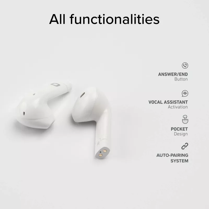 SBS Nu Blade True-Wireless-Ohrhörer (TWS), Weiß (TEEARTWSBLADEBTW)