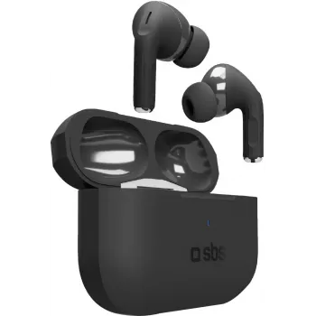 SBS Air Kab Max TWS-Ohrhörer mit kabellosem Ladecase, Schwarz (TEEARTWSPMAXBTK)