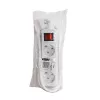 Vivanco VVELSTR3SCHSWWP 3-fach Schuko-Steckdosenleiste mit Schalter, 1,5 m Kabel, Weiß
