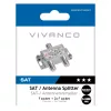 Vivanco VVSATSPLIT1IN2OUT Satelliten-Verteiler 1 Eingang 2 Ausgänge 5-2400 MHz F-Stecker