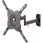 Vivanco Full Motion TV-Wandhalterung für 32-55 Zoll Bildschirme bis 35 kg, VESA 400x400, Neigbar & Schwenkbar, Schwarz