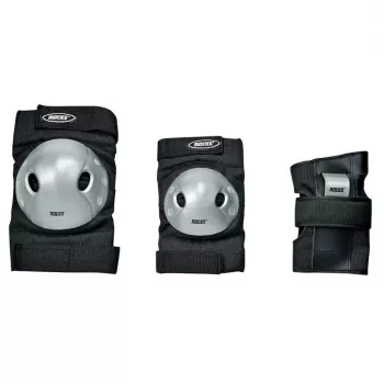 SPOKEY Roces Extra Three Pack Skate-Pads Schwarz-Grau Größe L