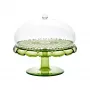 Guzzini Vanity Kuchenständer mit Glasglocke, Seerosen-Grün, 30 cm