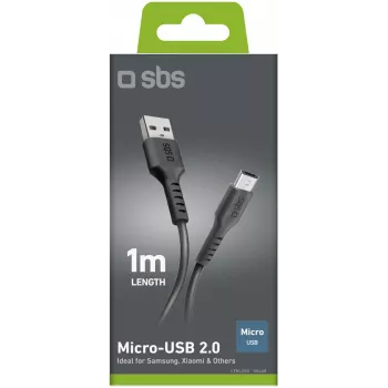SBS USB-auf-microUSB-Kabel 1 m, schwarz (LTHL200)