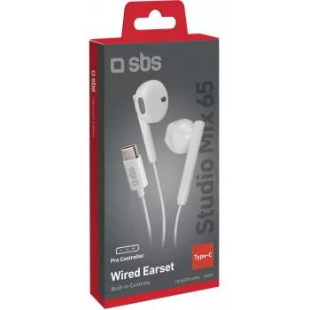 SBS Studio Mix 65c kabelgebundene USB-C-Kopfhörer, weiß (TEEARTYCAPW)