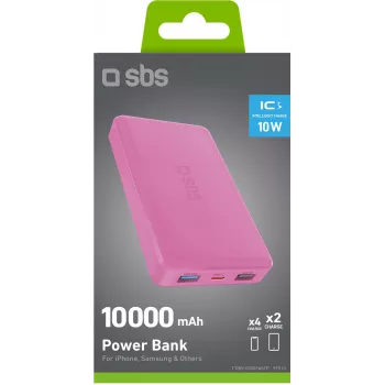 SBS TTBB10000FASTP 10000mAh Powerbank, Pink