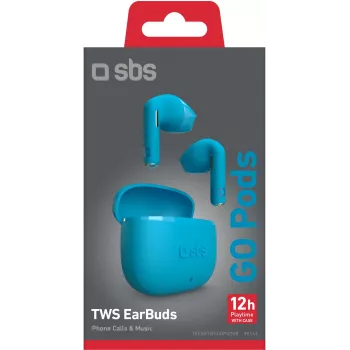 SBS Go Pods True-Wireless-Ohrhörer (TWS), Blau (TEEARTWSGOPODSB)